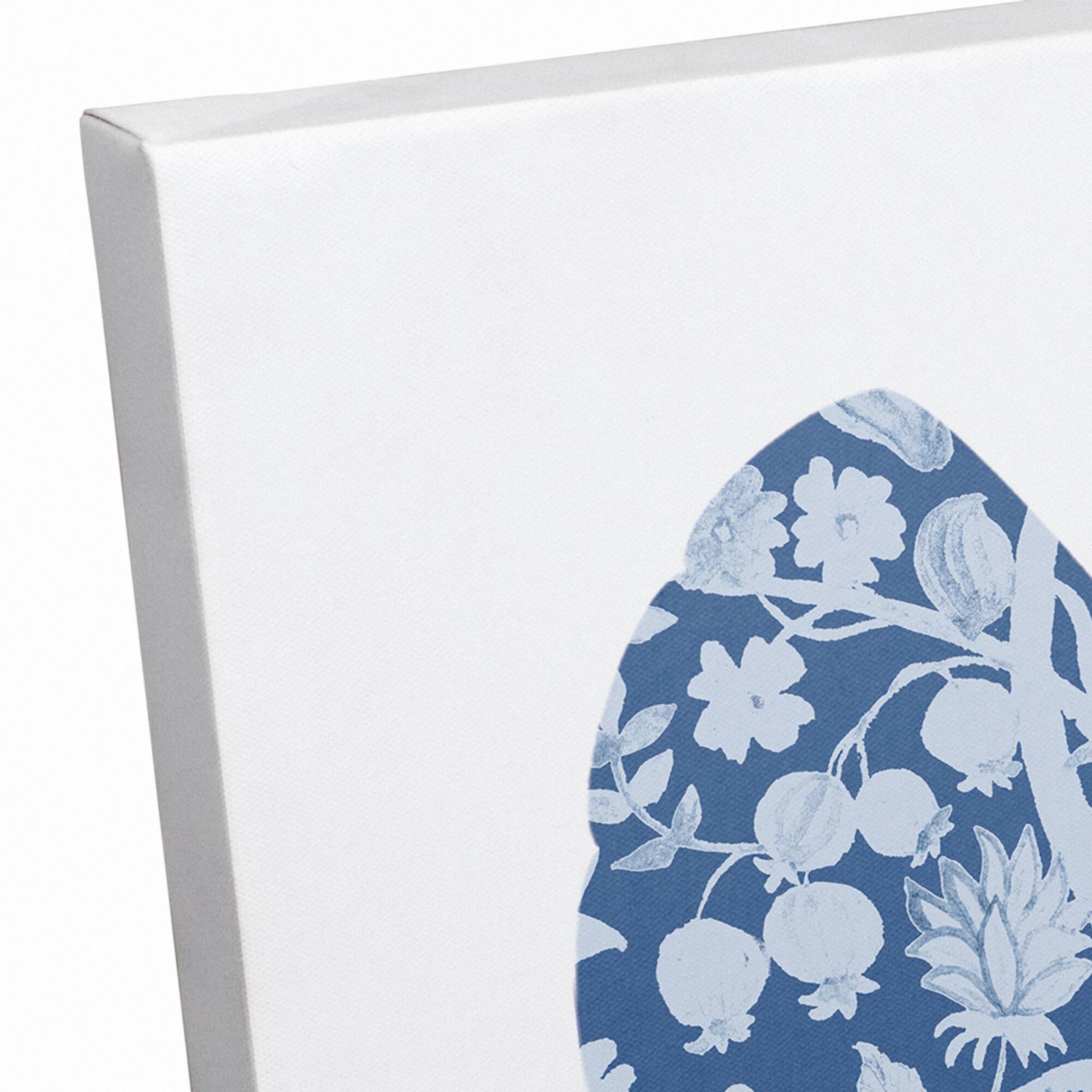 Floral Blue Turkey Canvas Wall Art